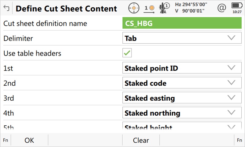 cut sheet